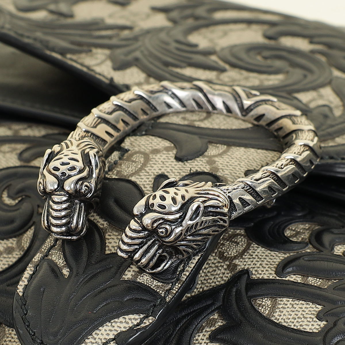 Gucci Bicolor GG Supreme Arabesque Dionysus Large Shoulder Bag