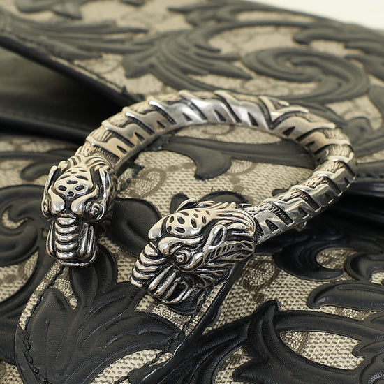 Gucci Bicolor GG Supreme Arabesque Dionysus Large Shoulder Bag