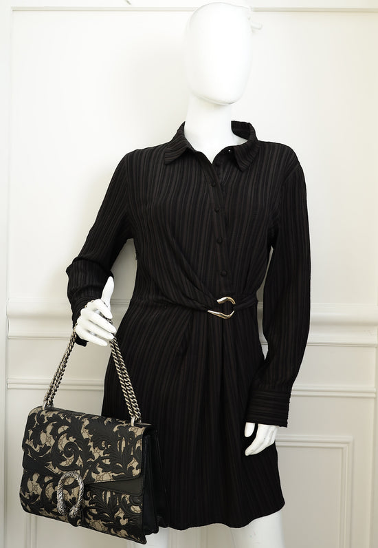 Gucci Bicolor GG Supreme Arabesque Dionysus Large Shoulder Bag