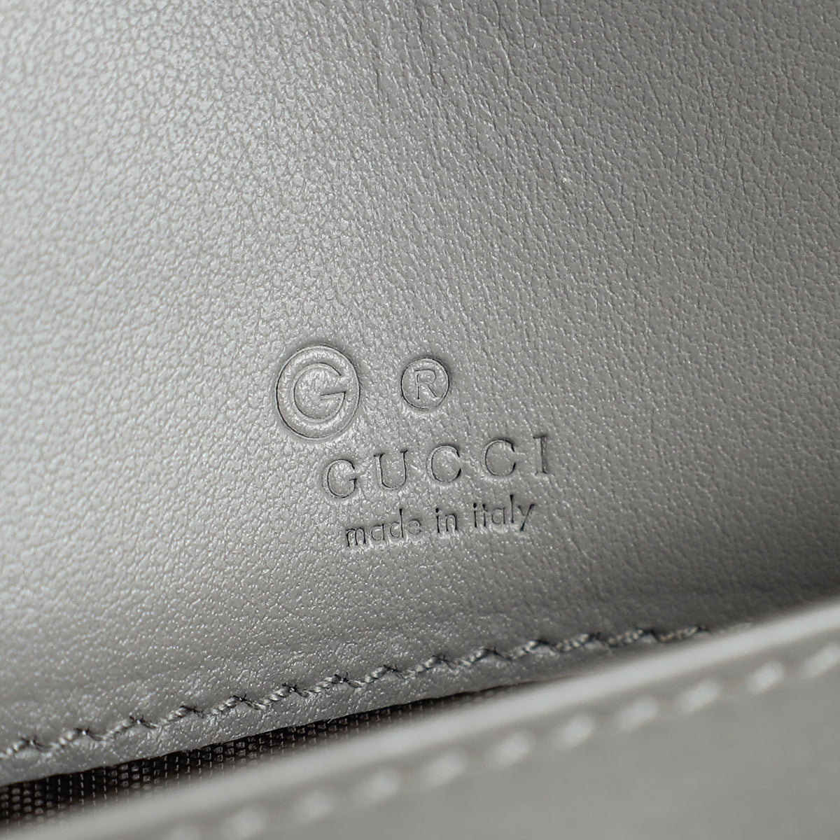 Gucci Grey GG Matelasse Chain Wallet