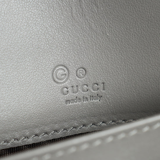 Gucci Grey GG Matelasse Chain Wallet