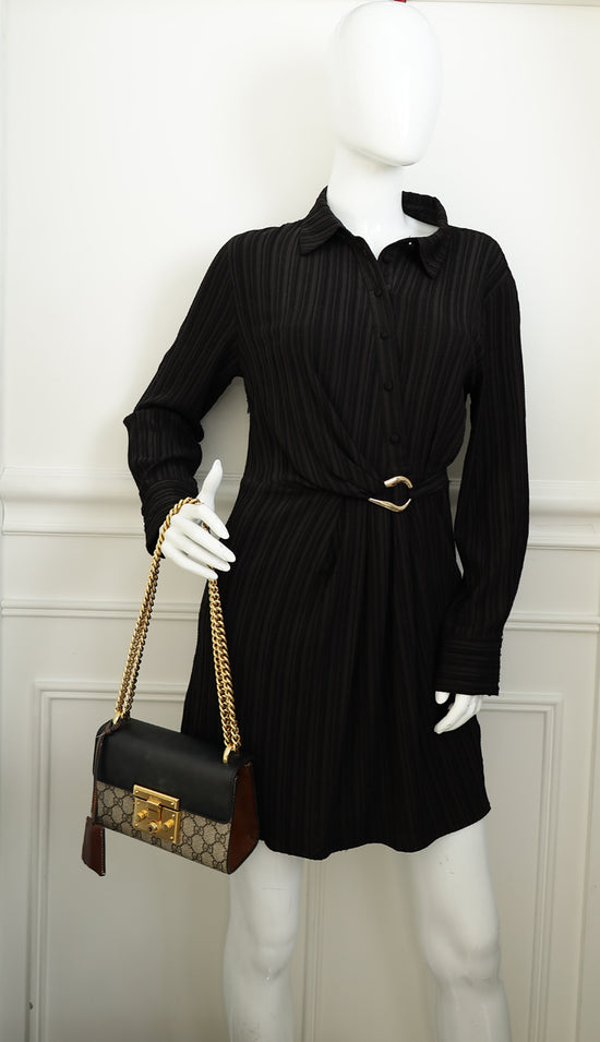 Gucci Bicolor GG Supreme Padlock Small Bag