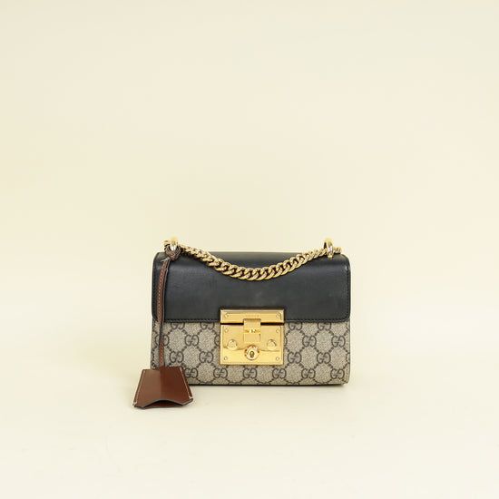 Gucci Bicolor GG Supreme Padlock Small Bag