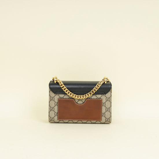Gucci Bicolor GG Supreme Padlock Small Bag