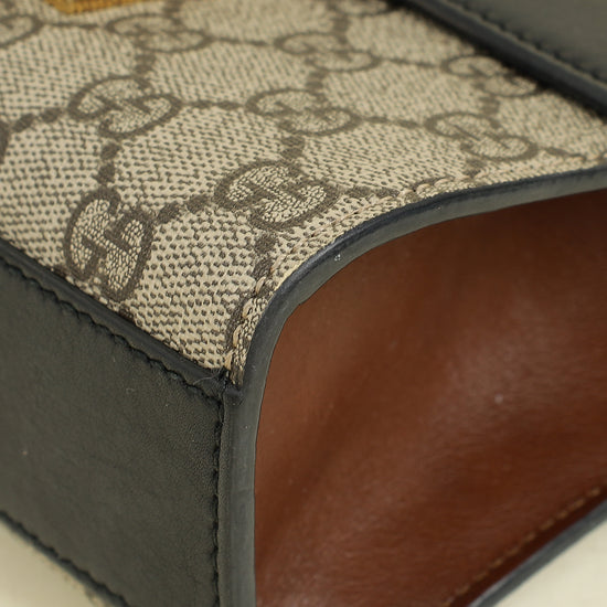 Gucci Bicolor GG Supreme Padlock Small Bag