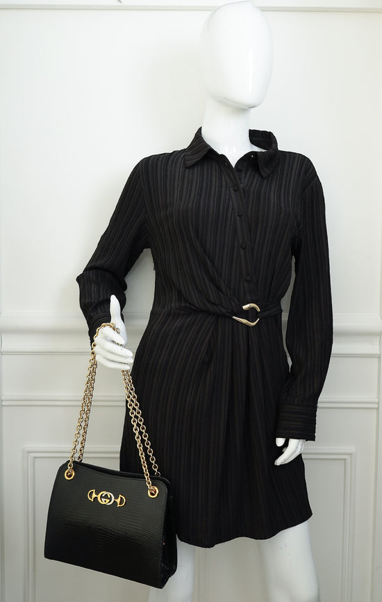 Gucci Black Shibuya Zumi Chain Shoulder Bag