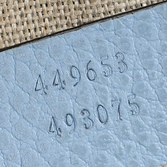 Gucci Light Blue Bamboo Clutch Bag