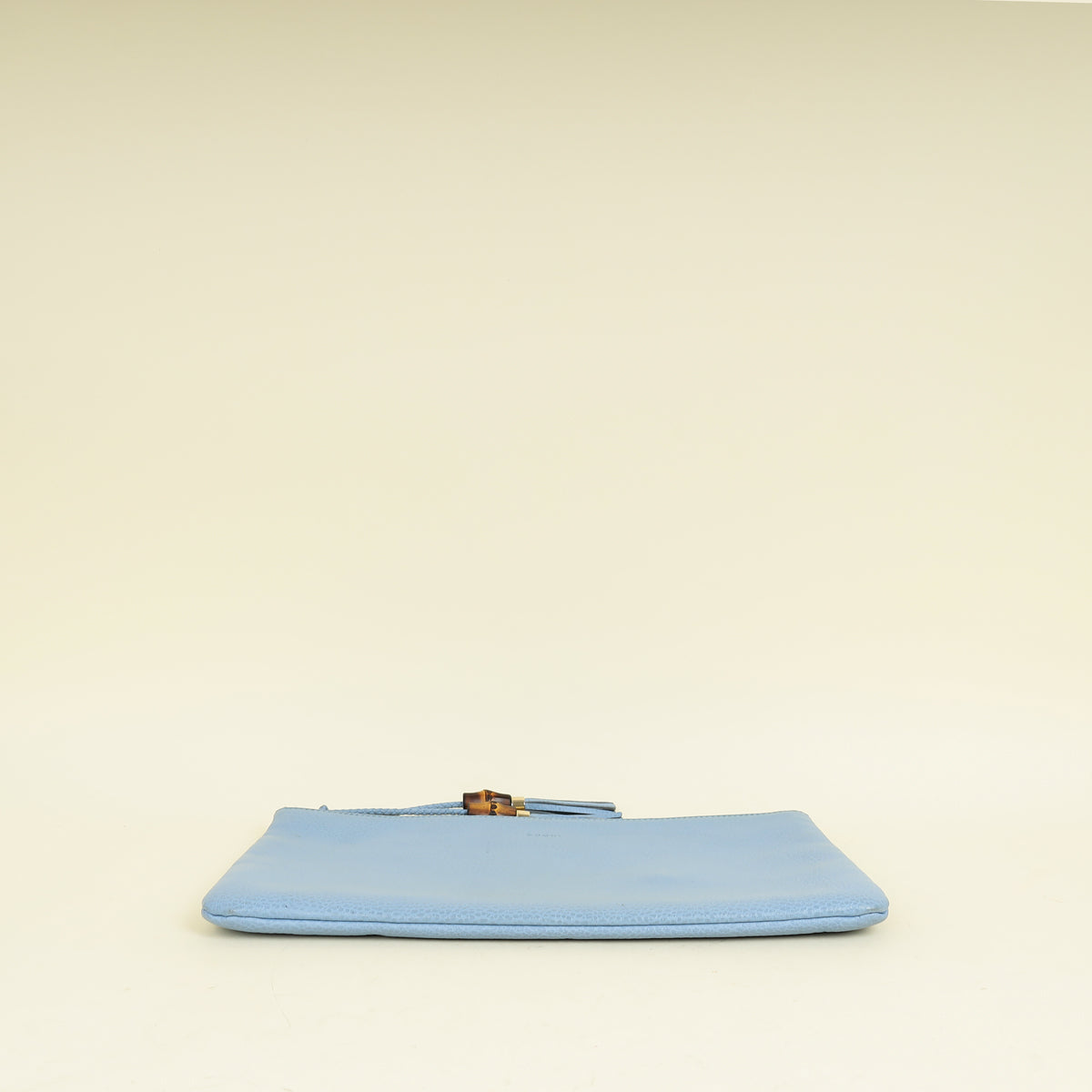 Gucci Light Blue Bamboo Clutch Bag
