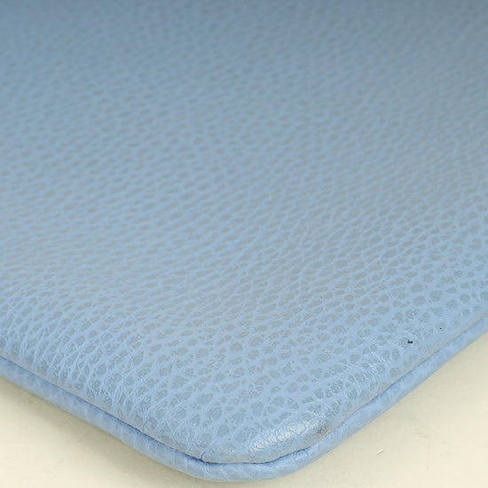 Gucci Light Blue Bamboo Clutch Bag