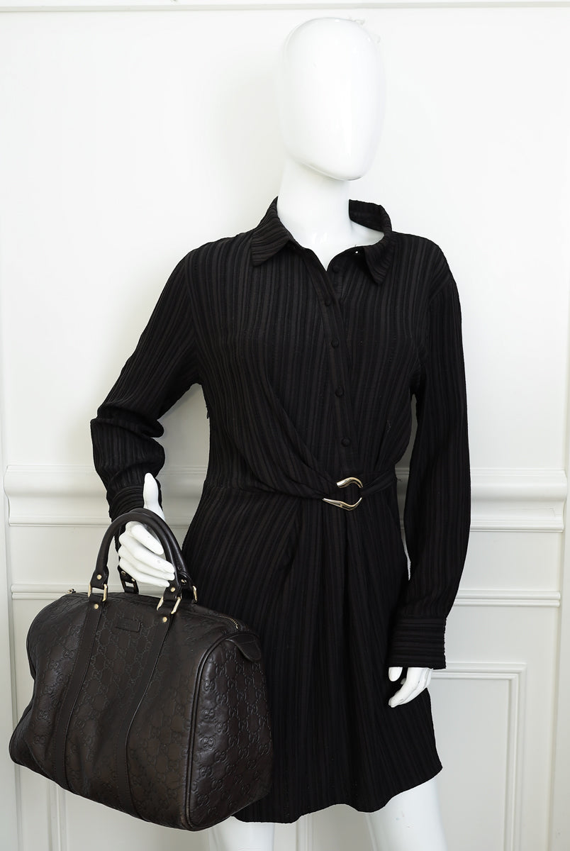 Gucci Chocolate GG Guccissima Joy Boston Medium Bag