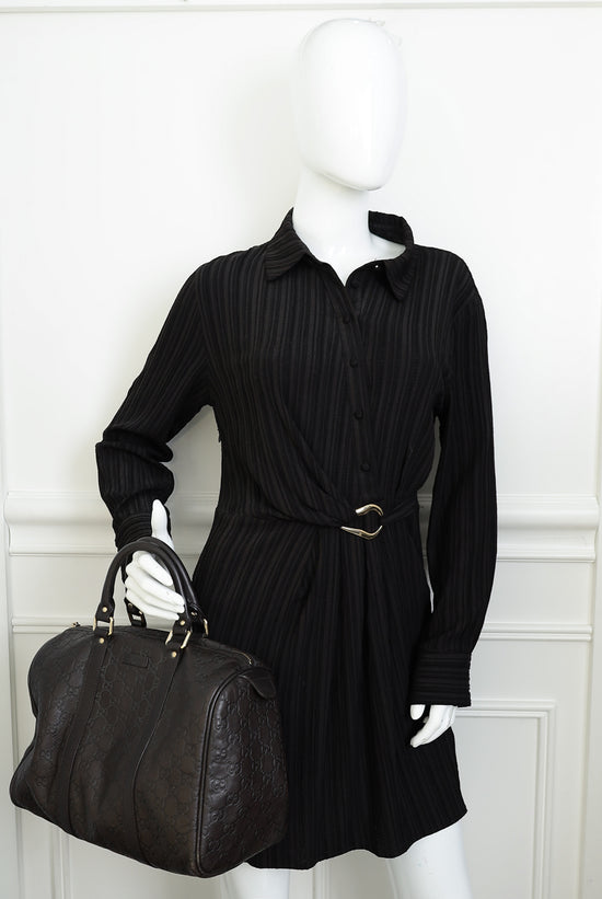 Gucci Chocolate GG Guccissima Joy Boston Medium Bag