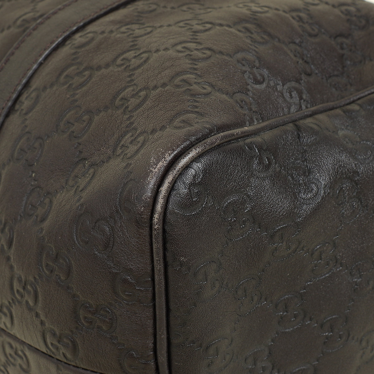 Gucci Chocolate GG Guccissima Joy Boston Medium Bag