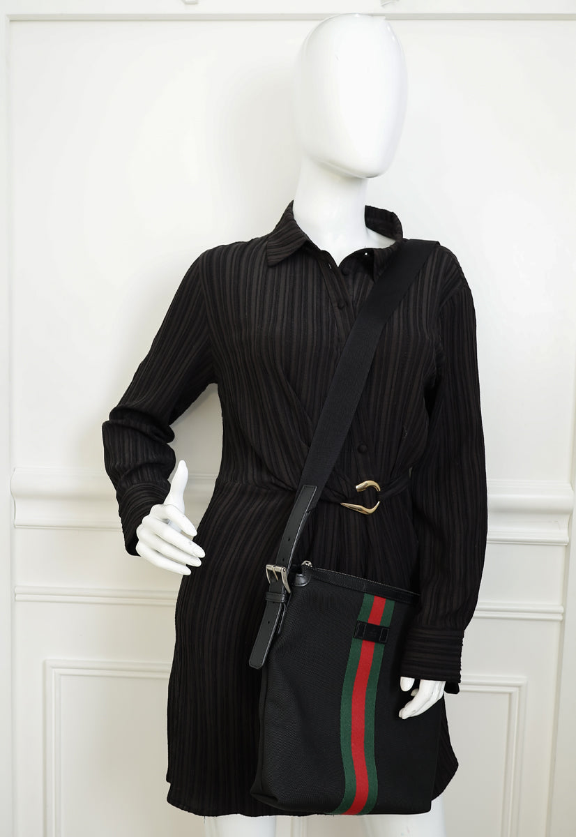 Gucci Black Web Crossbody Bag