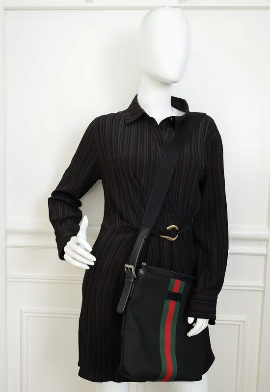 Gucci Black Web Crossbody Bag