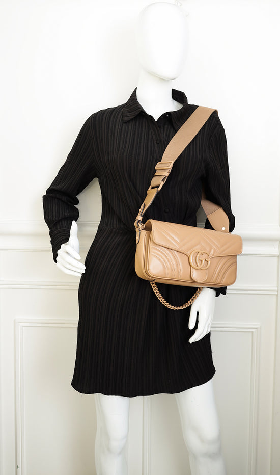 Gucci Porcelain Rose GG Marmont 2.0 Small Shoulder Bag