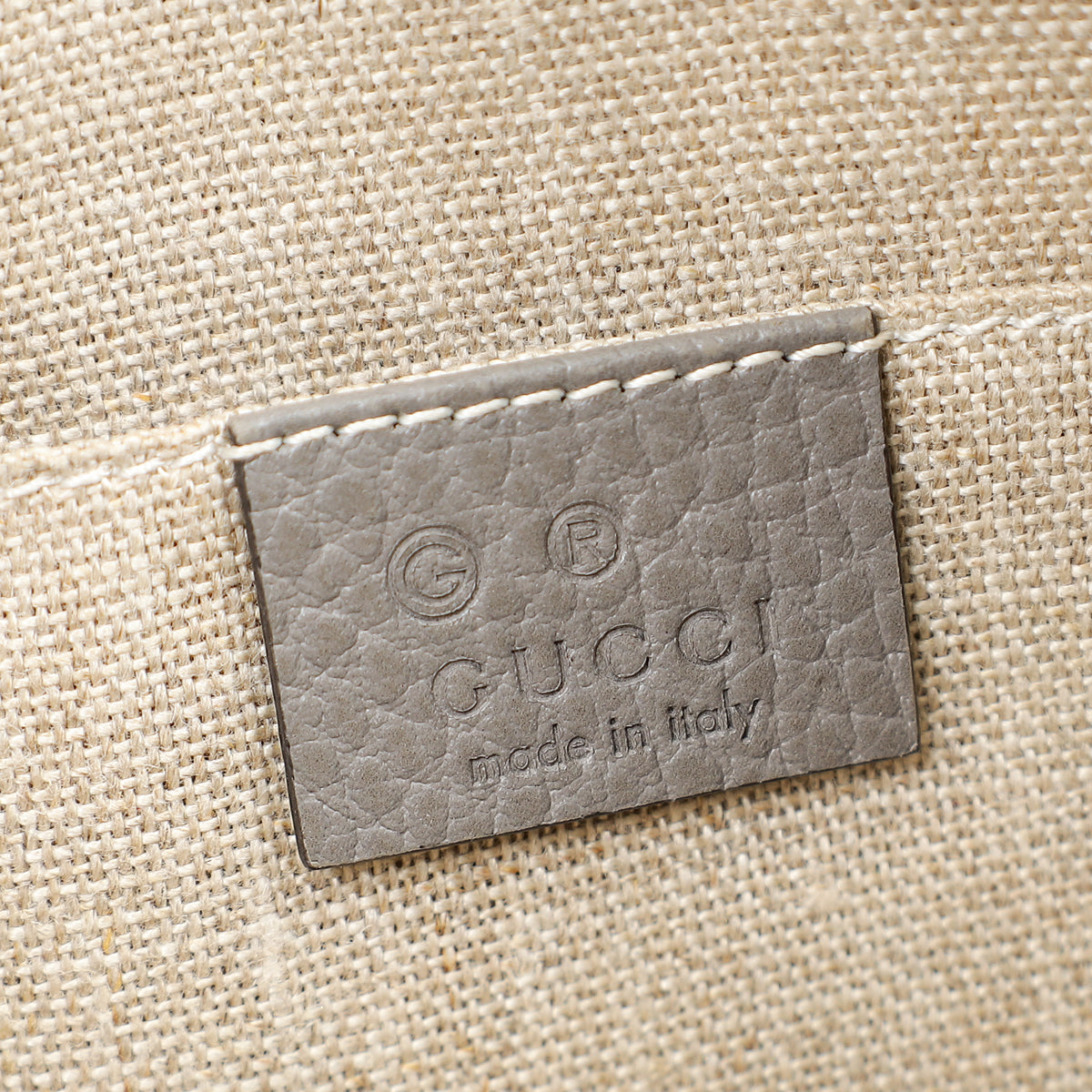 Gucci Grey Bamboo Clutch Bag