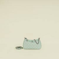 Gucci Pale Green Ophidia Denim Small Shoulder Bag