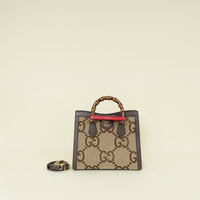 Gucci Tricolor Jumbo GG Diana Small Tote Bag