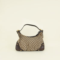 Gucci Bicolor GG Medium Jockey Hobo Bag