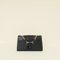 Gucci Black Microguccissima Emily Medium Bag