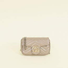 Gucci Taupe GG Marmont Mini Shoulder Bag