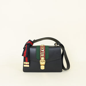 Gucci Black Sylvie Small Shoulder Bag