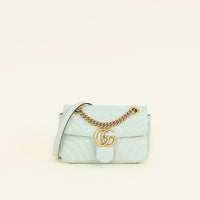 Gucci Pastel Green GG Marmont Small Shoulder Bag