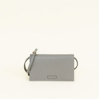 Gucci Grey GG Micro Guccissima Strap Wallet
