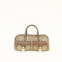 Gucci Metallic Bronze GG Lurex Heart Lock Boston Bag