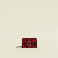 Gucci Burgundy Velvet Dionysus Super Mini Bag