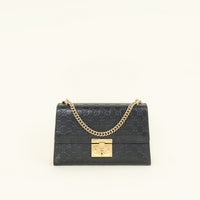 Gucci Black GG Guccissima Padlock Medium Shoulder Bag