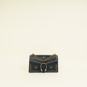Gucci Black Dionysus Studded Medium Shoulder Bag