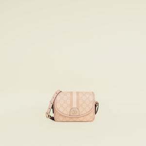 Gucci Pink Peach Ophidia GG Shoulder Bag