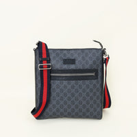 Gucci Black GG Supreme Messenger Bag