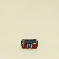 Gucci Tricolor GG Marmont Diagonal Striped Super Mini Bag