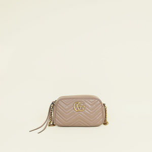 Gucci Dusty Pink GG Marmont Camera Small Bag