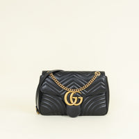 Gucci Black GG Marmont Large Shoulder Bag