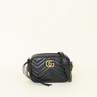 Gucci Black GG Marmont Mini Camera Bag
