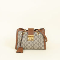 Gucci Bicolor GG Supreme Padlock Small Tote Bag