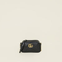 Gucci Black GG Marmont Small Camera Bag