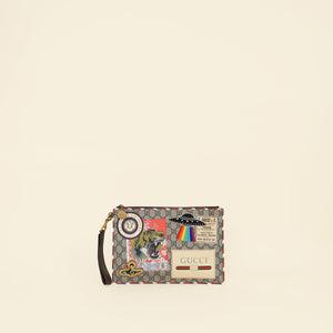 Gucci Bicolor GG Supreme Patchwork Zip Pouch