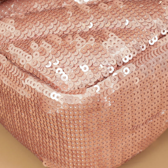 Gucci Pink Sequins GG Marmont Flap Small Shoulder Bag-Gucci-THE CLOSET