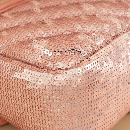 Gucci Pink Sequins GG Marmont Flap Small Shoulder Bag-Gucci-THE CLOSET