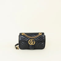 Gucci Black GG Marmont Small Shoulder Bag