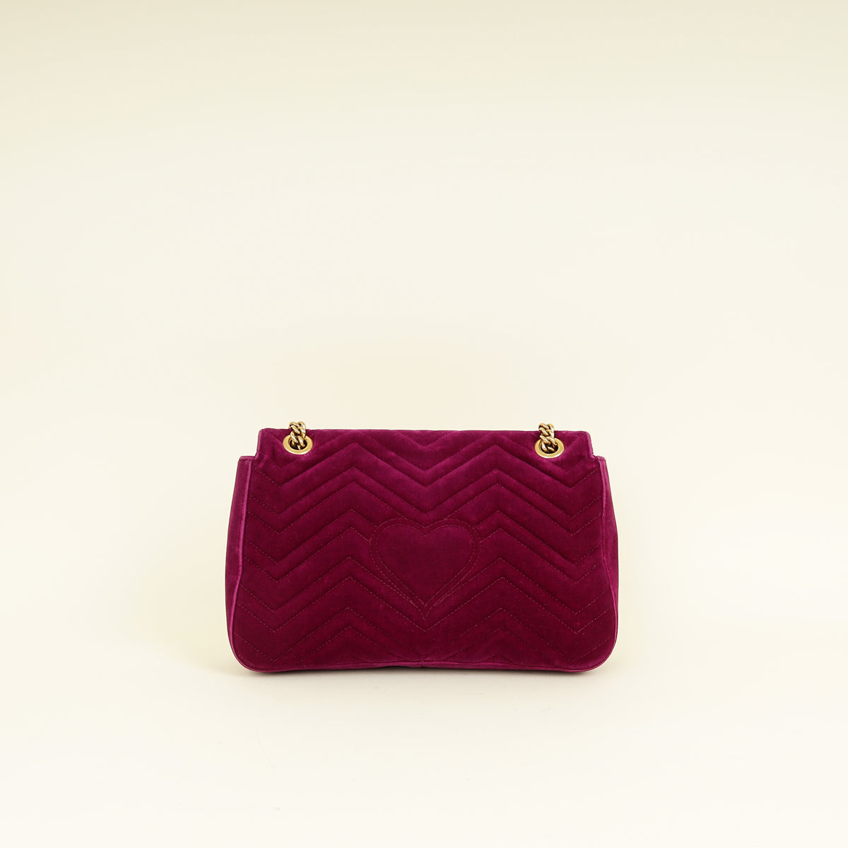 Gucci Violet GG Marmont Velvet Large Shoulder Bag