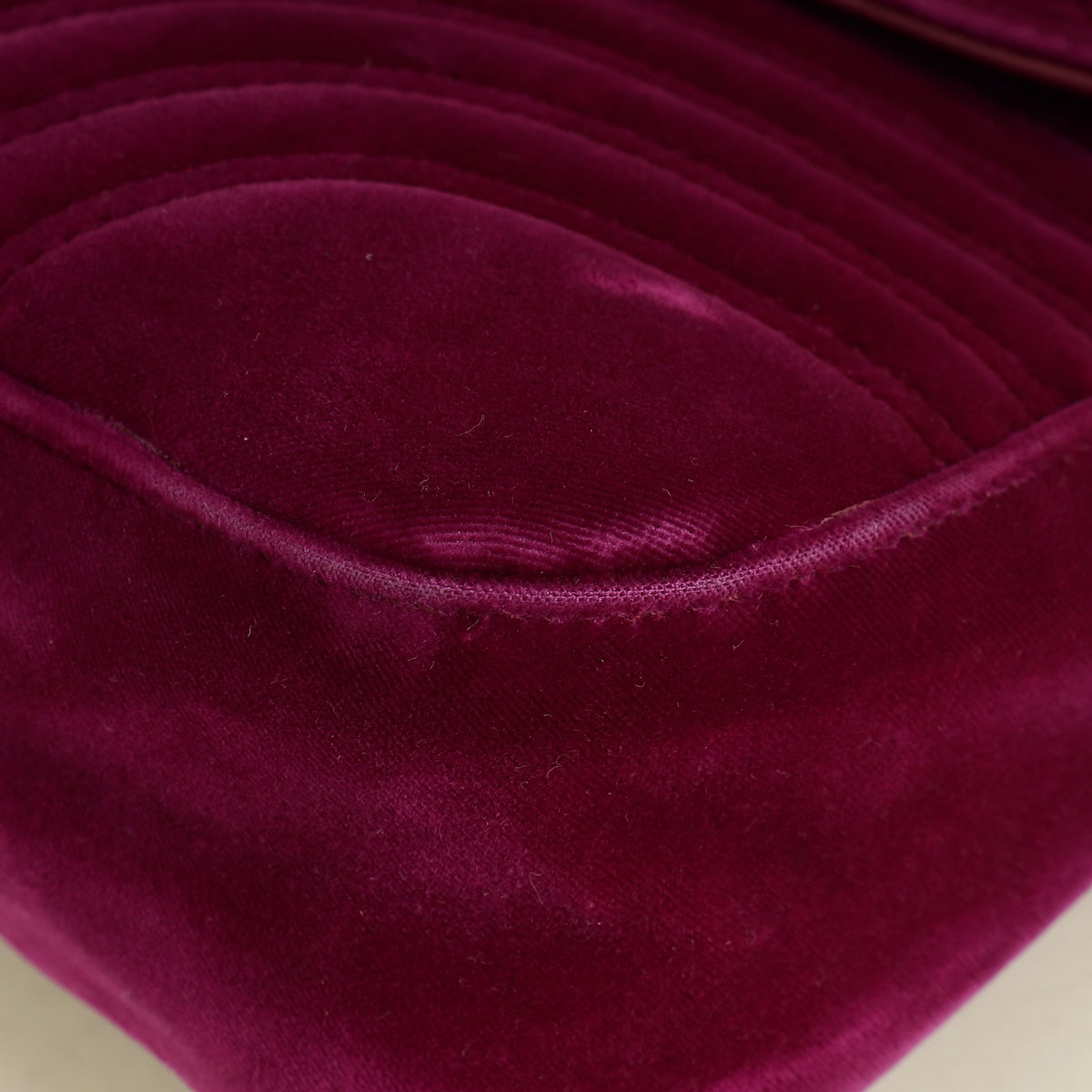 Gucci Violet GG Marmont Velvet Large Shoulder Bag