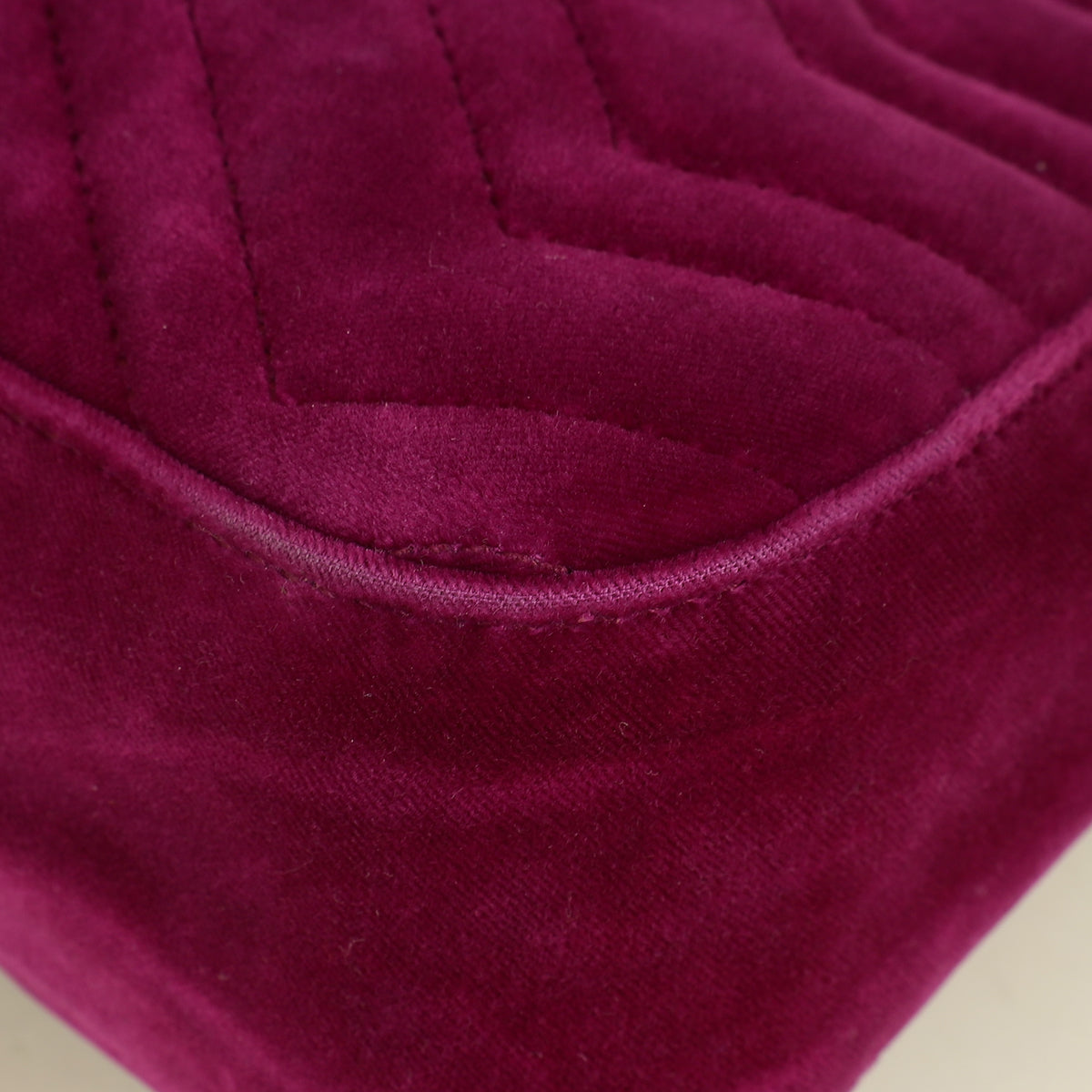 Gucci Violet GG Marmont Velvet Large Shoulder Bag