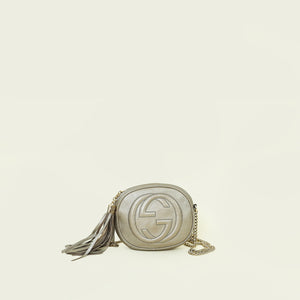 Gucci Champagne Soho Tassel Chain Mini Bag