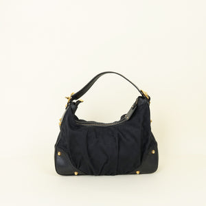 Gucci Black GG Jockey Hobo Medium Bag