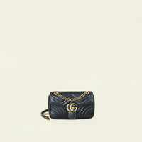Gucci Black GG Marmont Medium Shoulder Bag